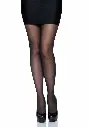 Bas sexy avec ouverture à l'entrejambe LEG AVENUE 1905 - Noir 001