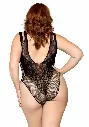 Body transparent résille - Plus Size - LEG AVENUE 81641X - Noir 001