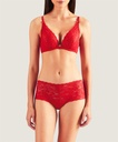 Soutien-gorge armature triangle plongeant AUBADE "Rosessence" HK12 - Rouge Gala