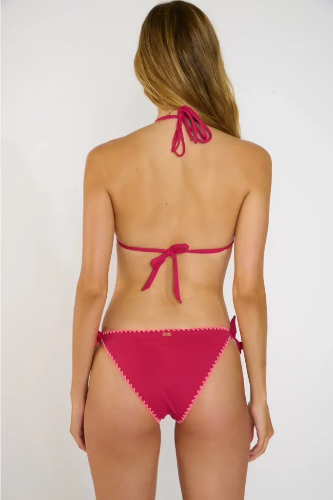 Bikini 2 pièces à nouer BANANA MOON "Nucodimka Goodsun" - Framboise 17D63