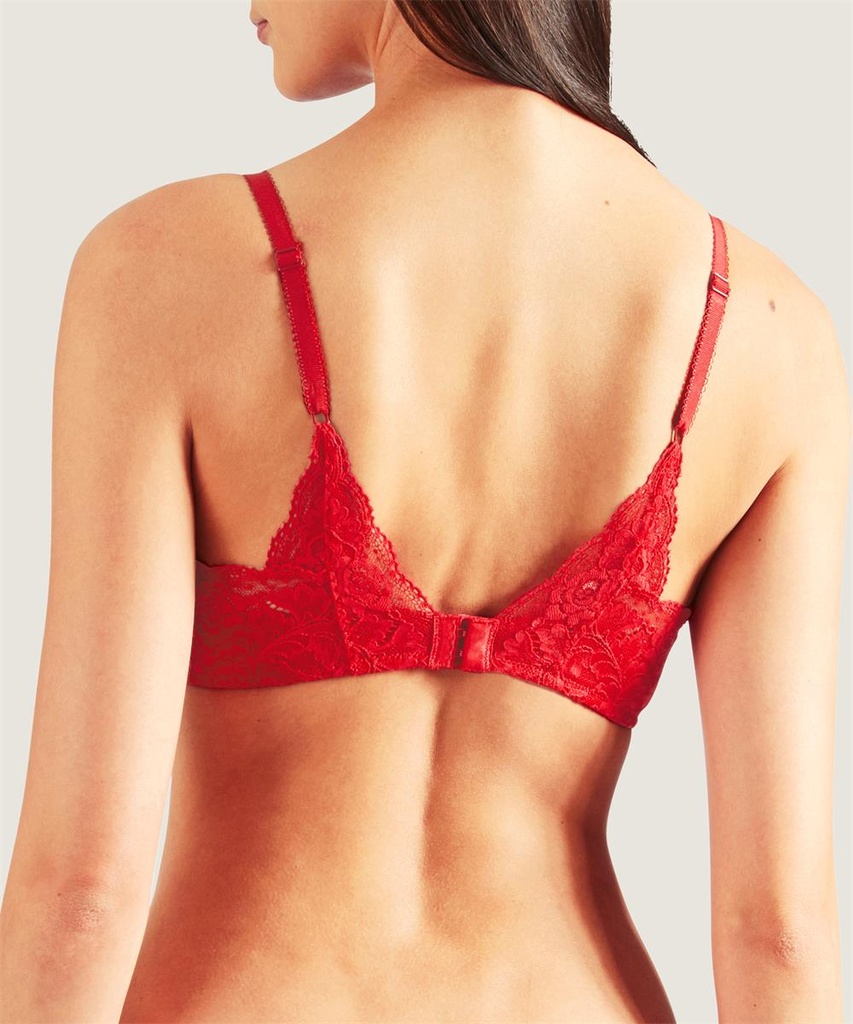 Soutien-gorge armature triangle plongeant AUBADE "Rosessence" HK12 - Rouge Gala