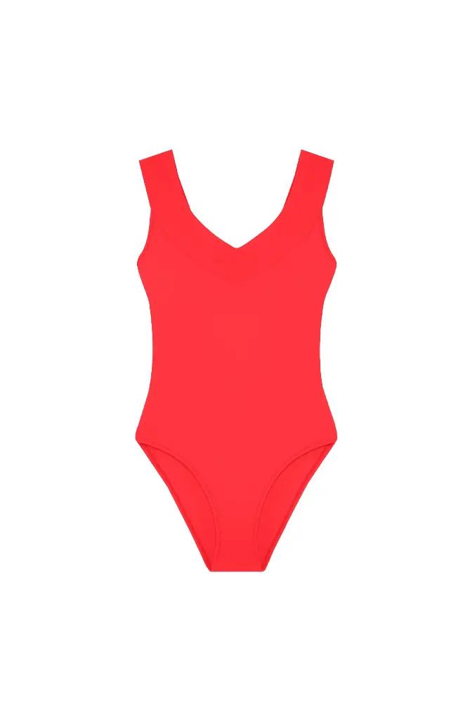 Maillot nageur croisé dans le dos PAIN DE SUCRE "Soya 61" - Groseille 