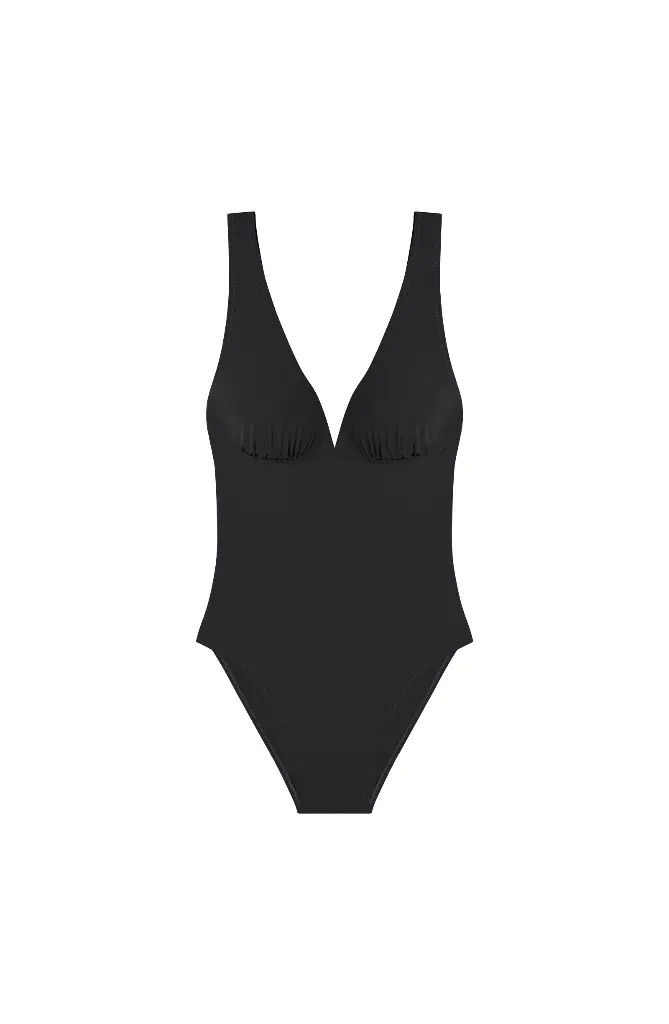 Maillot décolleté PAIN DE SUCRE "Ares 61" - Noir 