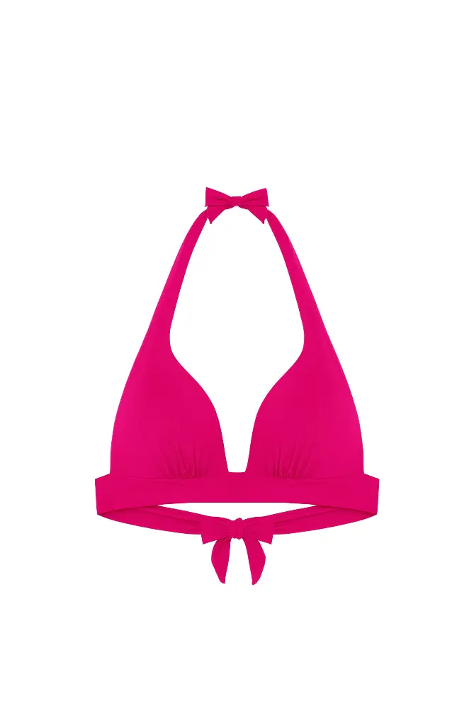 Haut de Bikini triangle push-up PAIN DE SUCRE "Donia 61" - Framboise 
