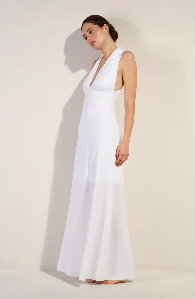Robe de plage longue PAIN DE SUCRE "Reena" - Blanc 