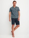 Pyjama short homme boutonné 100% coton CALIDA "Relax Imprint 2" 47488 - Dark Sapphire 479