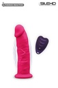 Godemichet vibrant télécommandé réaliste ventouse en silexpan rechargeable SILEXD "Modèle 2" SD255613 - Rose 17,5cm x 4,4cm