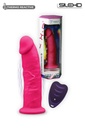 Godemichet vibrant télécommandé réaliste ventouse en silexpan rechargeable SILEXD "Modèle 2" SD255613 - Rose 17,5cm x 4,4cm