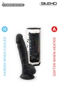 Godemichet réaliste ventouse avec testicules SILEXD "Thermo Réactive Modèle 1" SD220291NB - Noir 17,75cm x 3,8cm