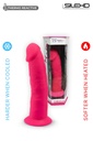 Godemichet réaliste ventouse SILEXD "Thermo Réactive Modèle 2" SD220611NB - Rose 19,2cm x 4,7cm