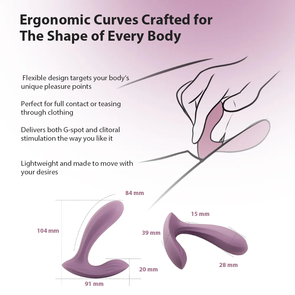 Vibromasseur contrôlé via app & double stimulation SVAKOM "Erica" - Rose