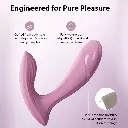 Vibromasseur contrôlé via app & double stimulation SVAKOM "Erica" - Rose