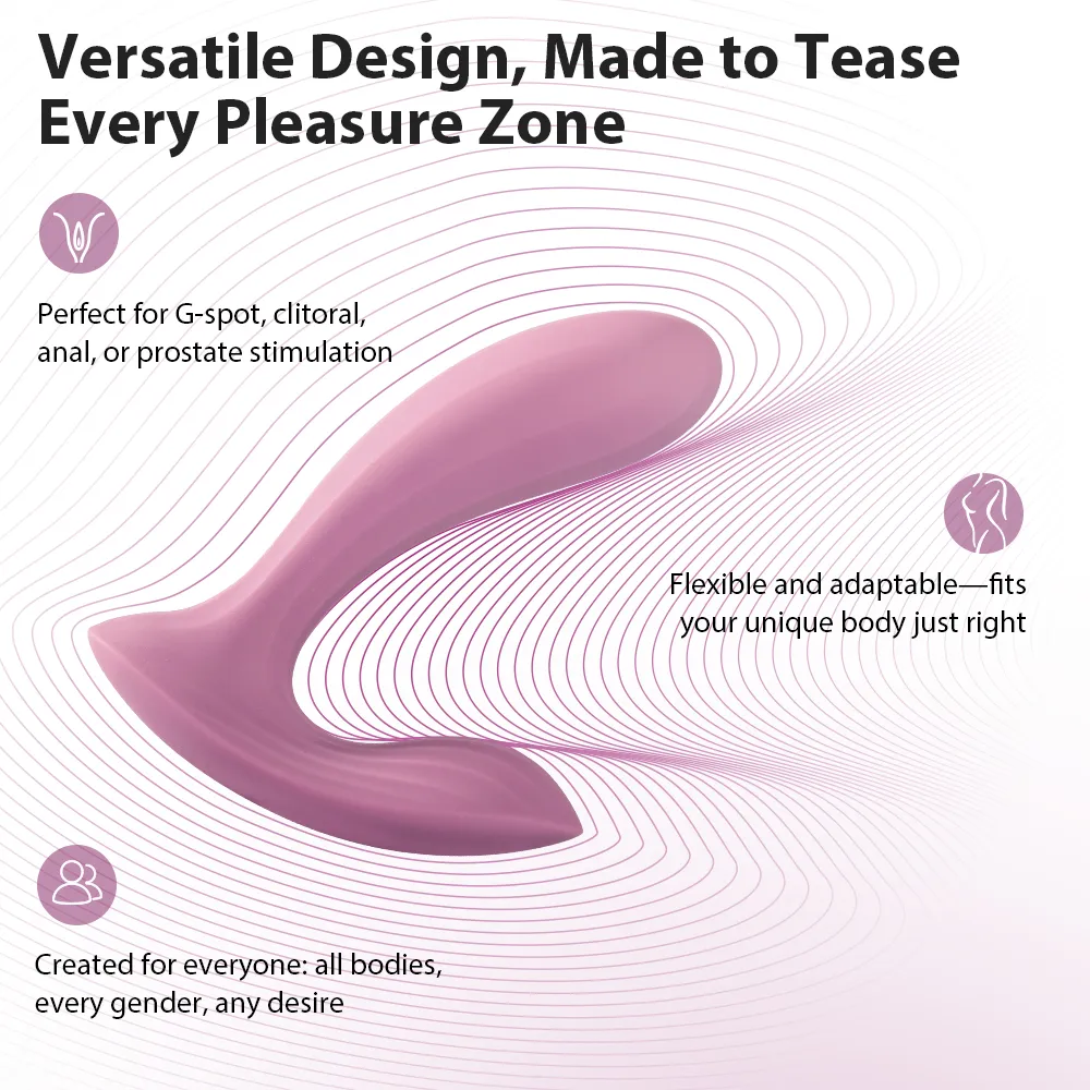 Vibromasseur contrôlé via app & double stimulation SVAKOM "Erica" - Rose