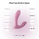 Vibromasseur contrôlé via app & double stimulation SVAKOM "Erica" - Rose