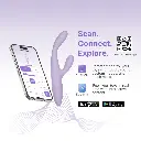 Vibromasseur contrôlé via app & double stimulation & tête chauffante SVAKOM "Cici + 2" - Lavande 