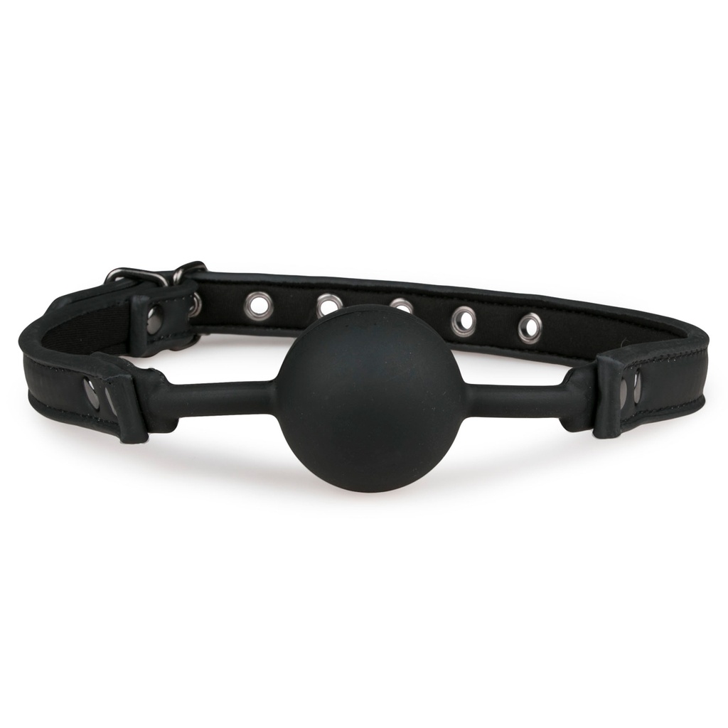 Bâillon balle en silicone EASYTOYS - Noir 