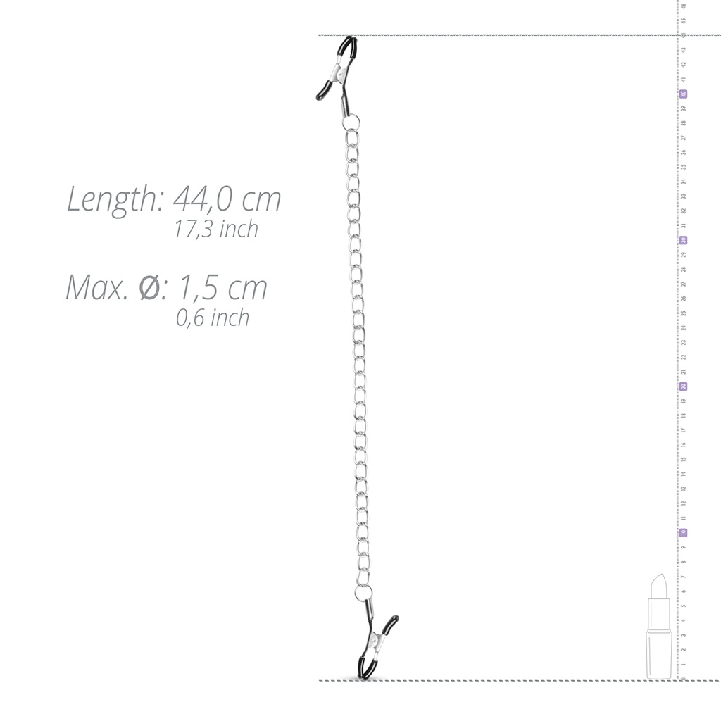 Pinces pour seins & chainette métallique EASYTOYS
