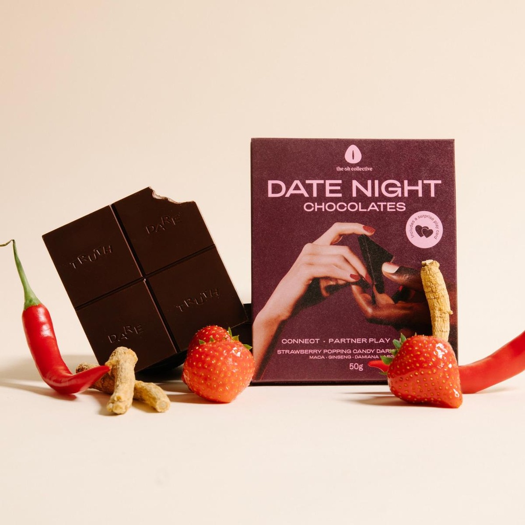 Chocolat aphrodisiaque THE OH COLLECTIVE "Date Night Chocolates" - MAca et Ginseng 