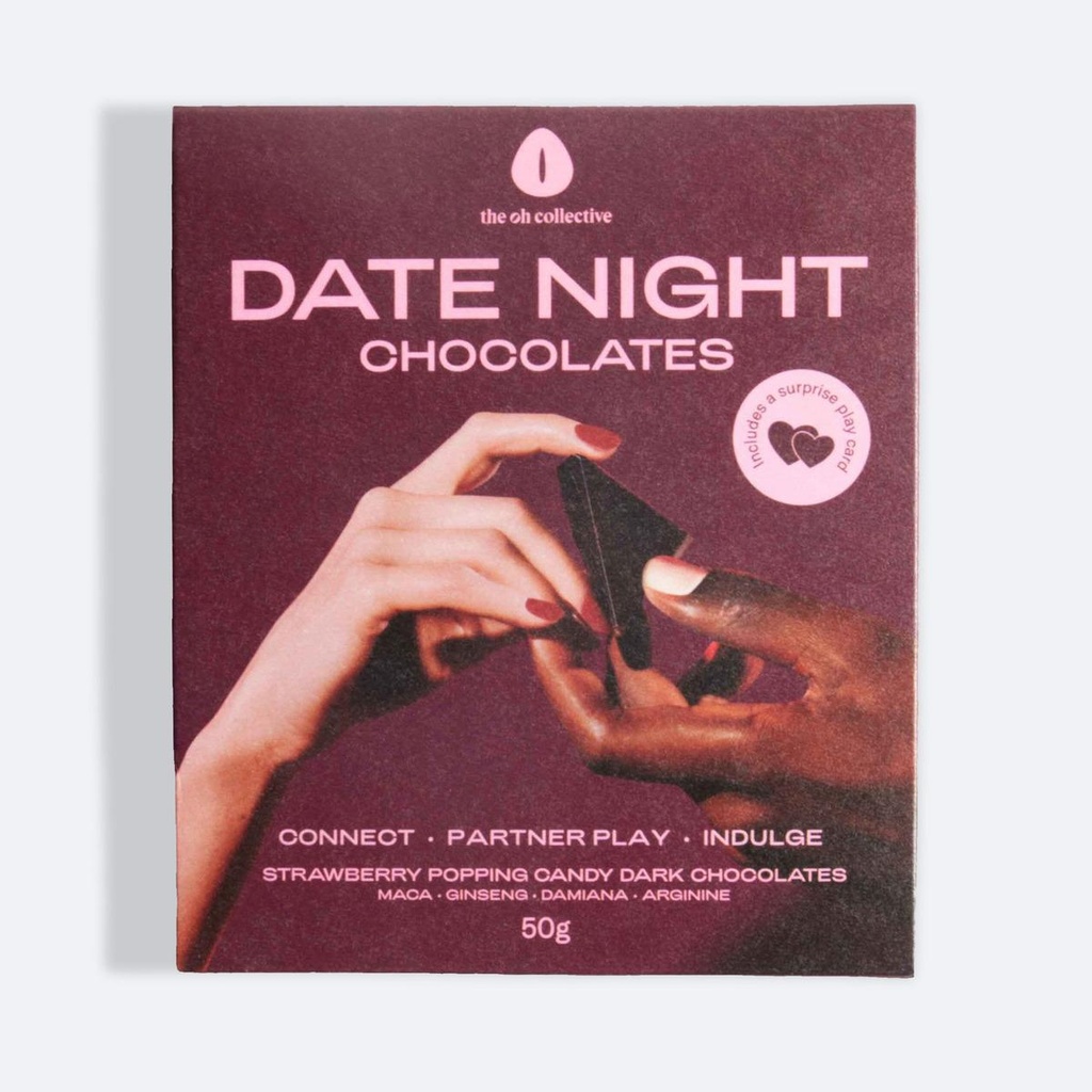 Chocolat aphrodisiaque THE OH COLLECTIVE "Date Night Chocolates" - MAca et Ginseng 