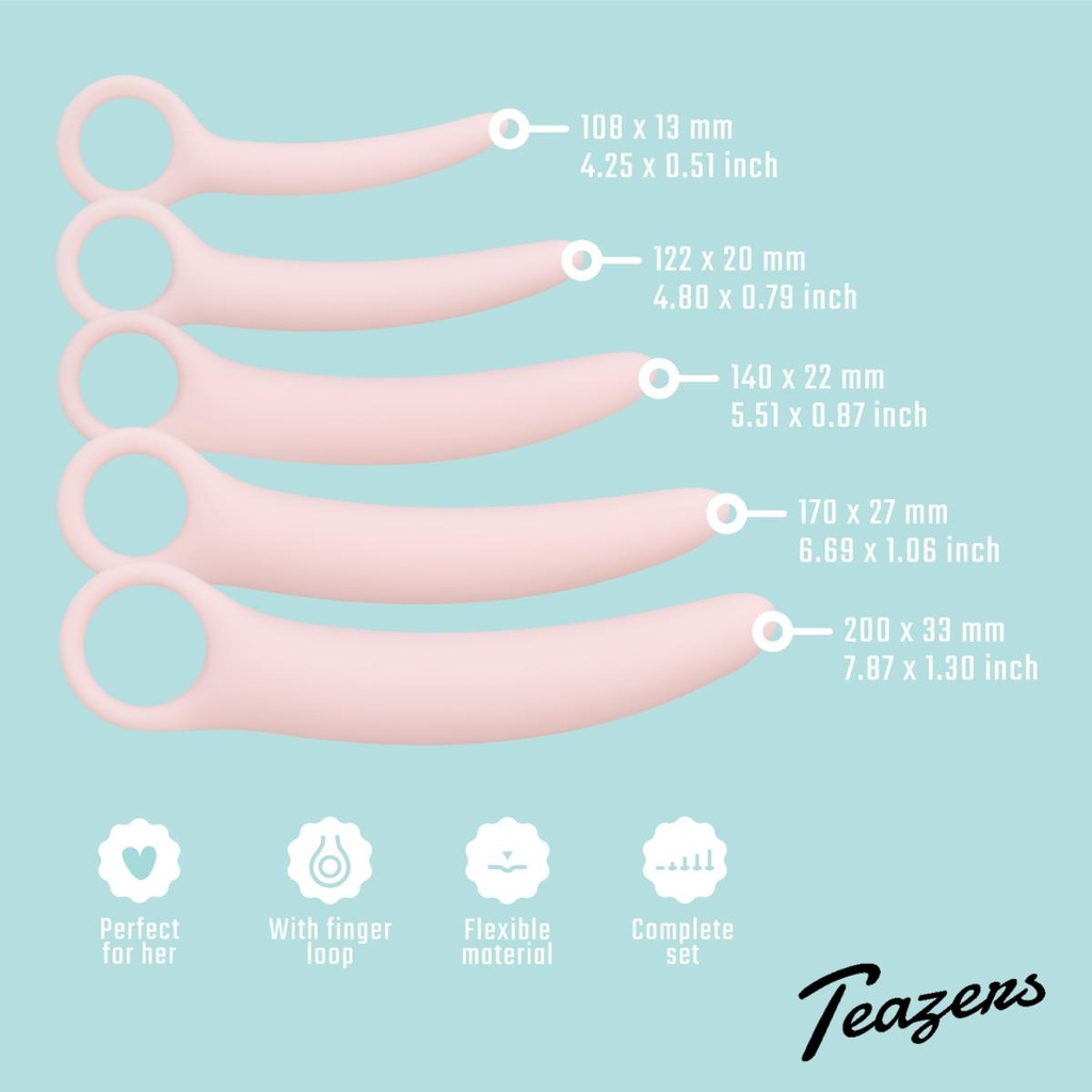 Dilatateurs vaginaux en silicone TEAZERS 