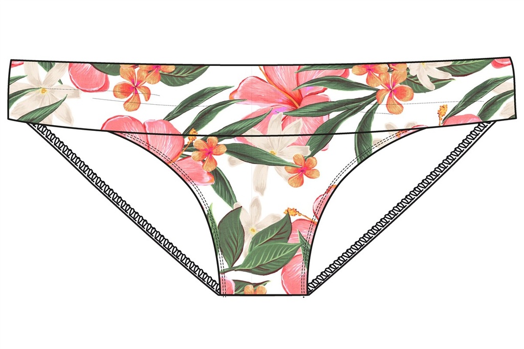 Bas de Bikini BANANA MOON "Merenda Tahiti" - Blanc MYW10