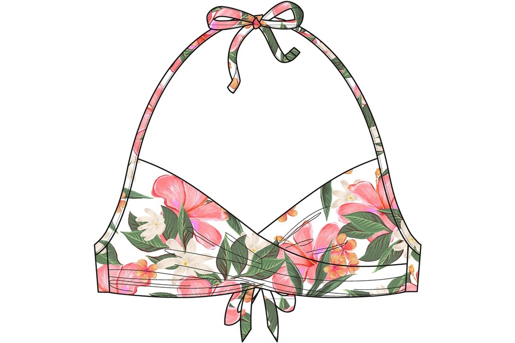 Haut de Bikini BANANA MOON "Eyro Tahiti" - Blanc MYW10