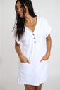 Robe de plage BANANA MOON "Lila Seasponge" - Blanc LLD10