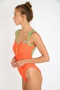Maillot avec tirette BANANA MOON "Smak Popmix" - Orange Vert Jaune MFQ62