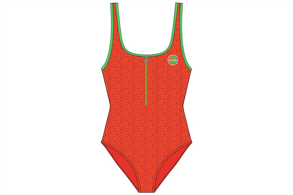 Maillot avec tirette BANANA MOON "Smak Popmix" - Orange Vert Jaune MFQ62