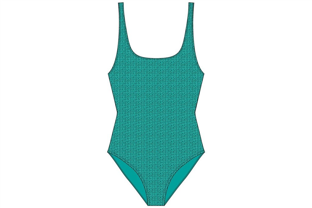 Maillot BANANA MOON "Belmars Popcorn" - Vert Caraïbes MFQ44