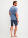 Pyjama short homme 100% coton CALIDA "Relax Imprint" 47187 - Coronet Blue 469