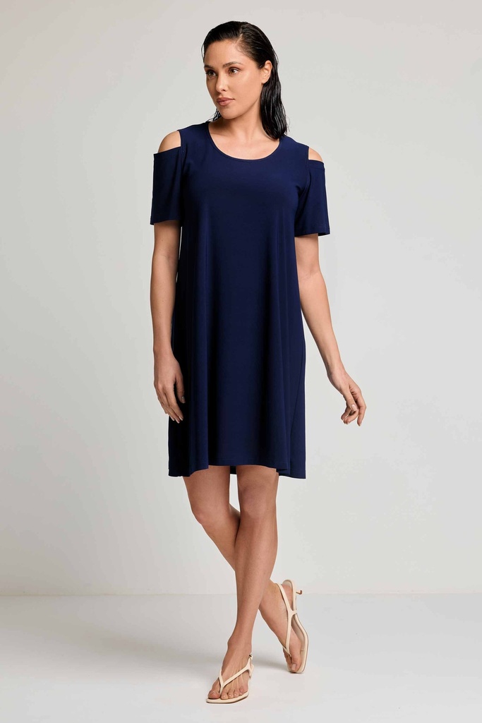 Robe plage DAVID "Felicia" DA26-020 - Bleu Marine NBLU