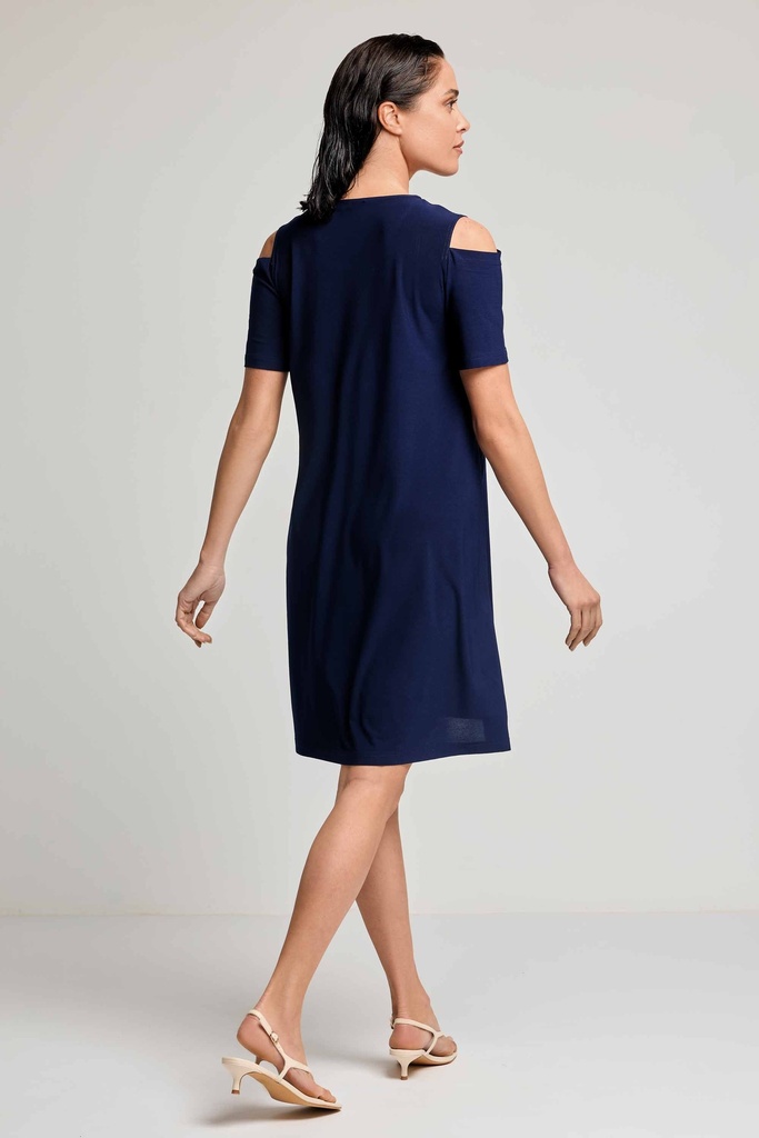 Robe plage DAVID "Felicia" DA26-020 - Bleu Marine NBLU