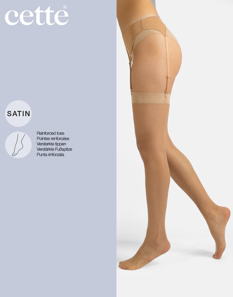 Bas autofixants 20 deniers CETTE "Cristal" 307 - Naturel 