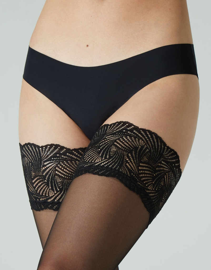 Bas autofixants 20 deniers CETTE "Versailles" 347 -  Noir