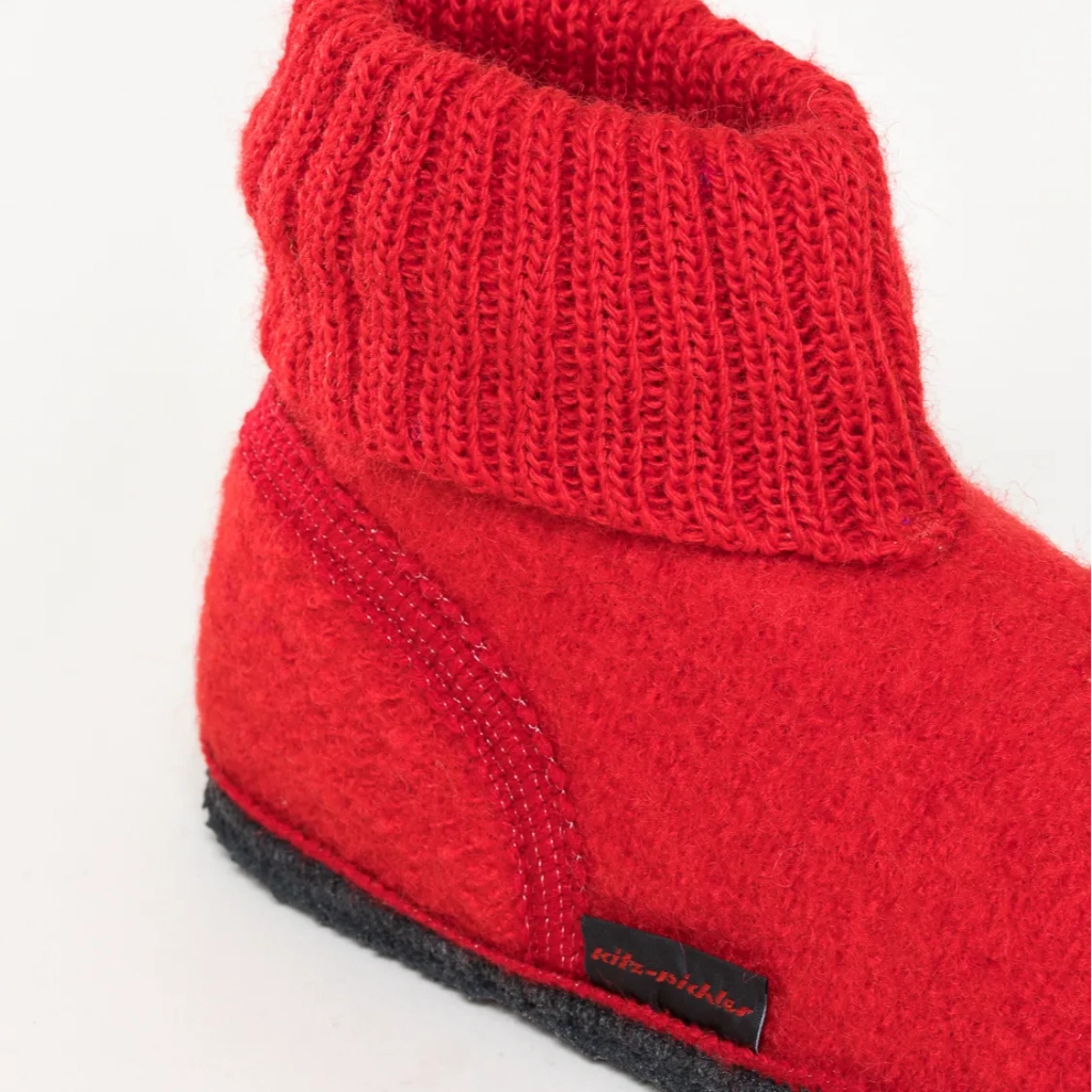 Pantoufles en 100% laine mouton GOTTSTEIN "Ötz" 134 - Rubis 2826