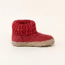 Pantoufles en laine mouton GOTTSTEIN "Ötz" 405 - Rouge Mel. 1353