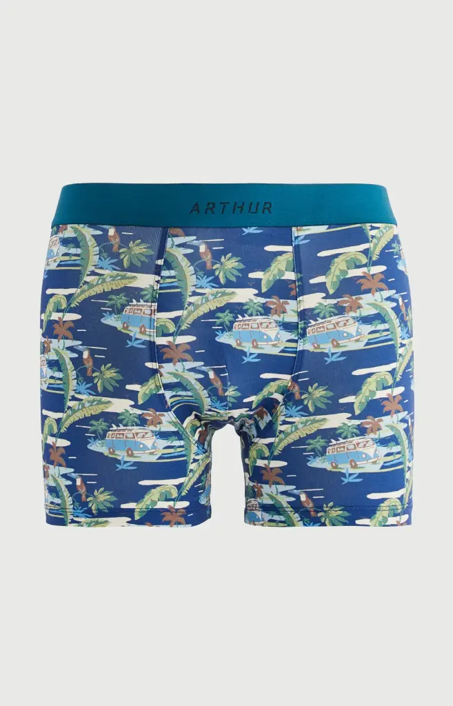 Boxer homme coton bio ARTHUR "Van Life" MAC - Marine VANNE26