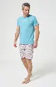 Pyjama short homme 100% coton bio ARTHUR "Pyj à Mât" PAU - Nude BOUTE26