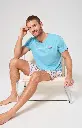 Pyjama short homme 100% coton bio ARTHUR "Pyj à Mât" PAU - Nude BOUTE26