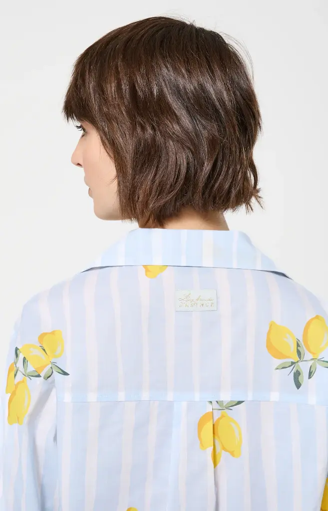 Chemise de nuit femme boutonnée ARTHUR "Lemon Chérie" PAV - Glace LEMOE26