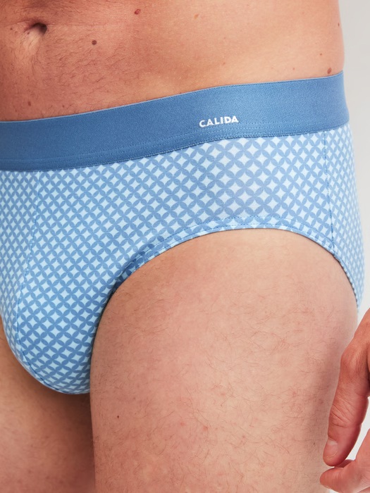 Slip homme fantaisie 94% coton CALIDA "Cotton Code Design" 21380 - Atlantic 532