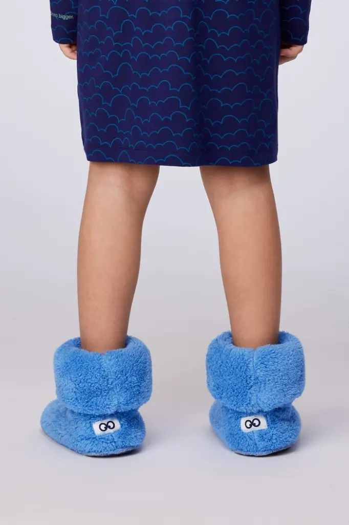 Pantoufles botte en polar WOODY 252-10-BOO-M - Bleu 863