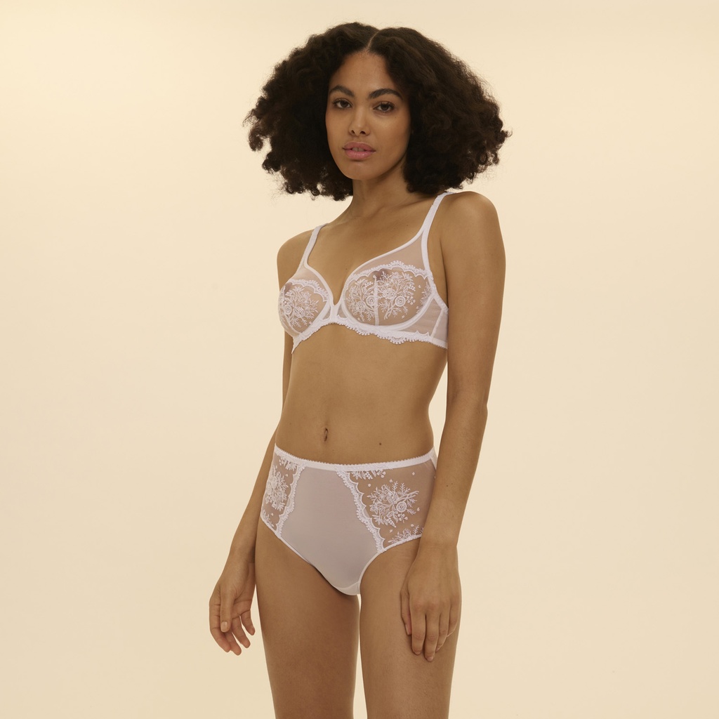 Soutien-gorge décolleté plongeant avec armatures SIMONE PERELE "Intrigue" 1E2319 - Blanc 011