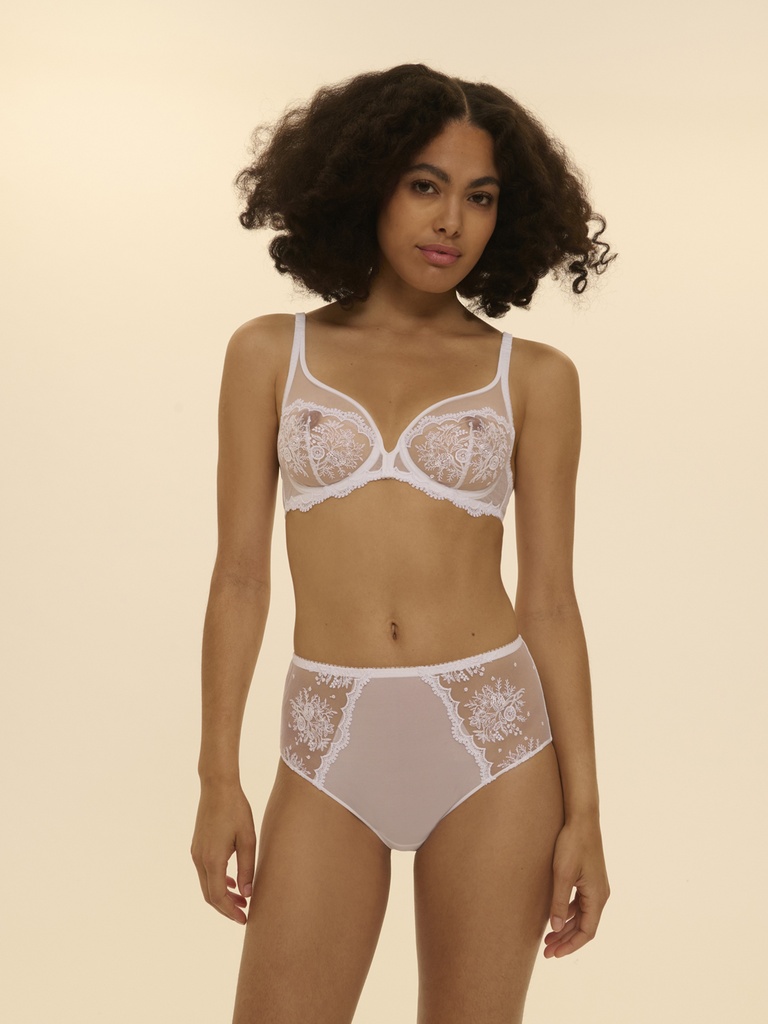 Soutien-gorge décolleté plongeant avec armatures SIMONE PERELE "Intrigue" 1E2319 - Blanc 011