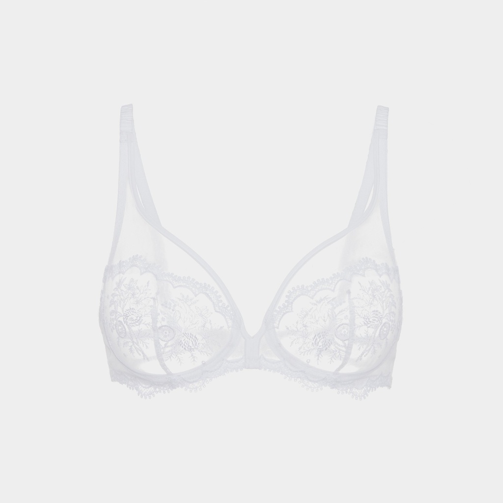 Soutien-gorge décolleté plongeant avec armatures SIMONE PERELE "Intrigue" 1E2319 - Blanc 011