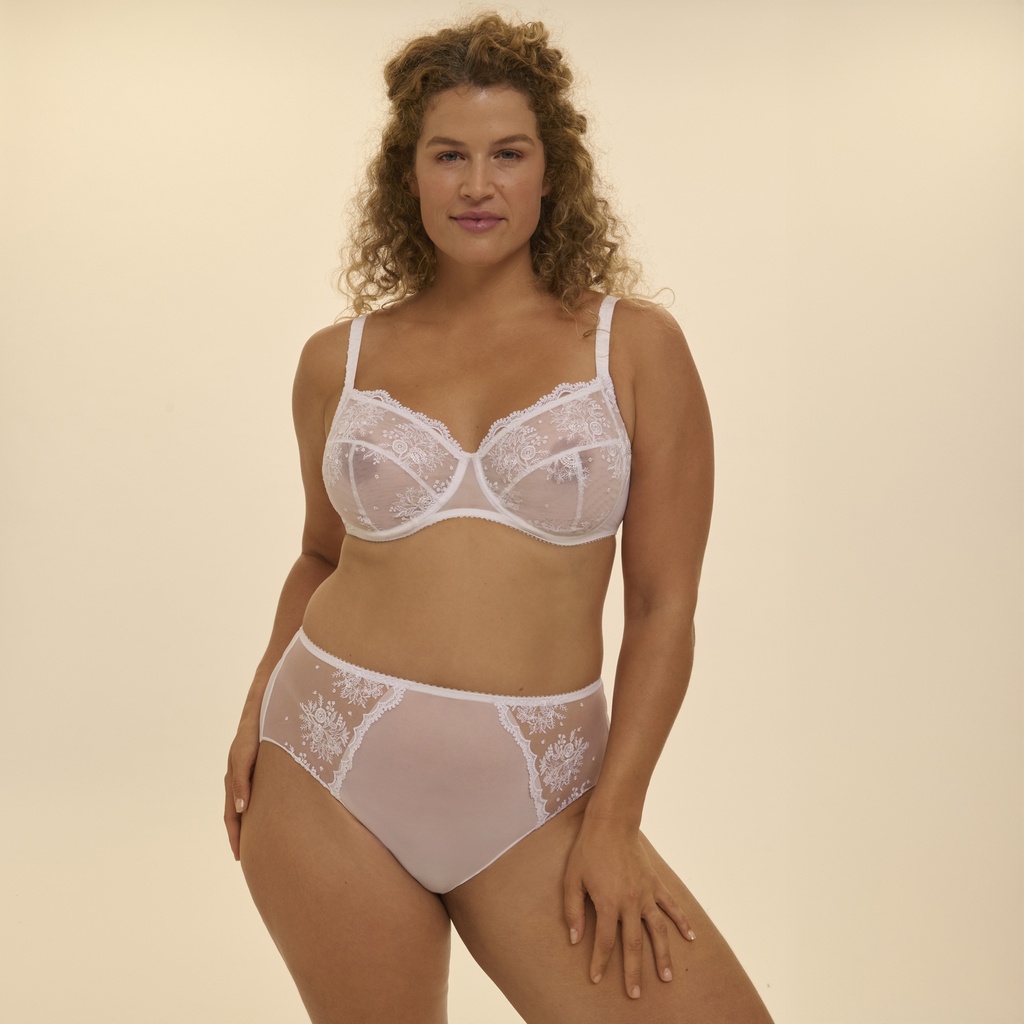 Culotte taille haute SIMONE PERELE "Intrigue" 1E2770 - Blanc 011