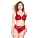 Soutien-gorge armatures en 3 parties emboitant LOUISA BRACQ "Victoria" 533-01 - Rouge à Lèvres RAL 