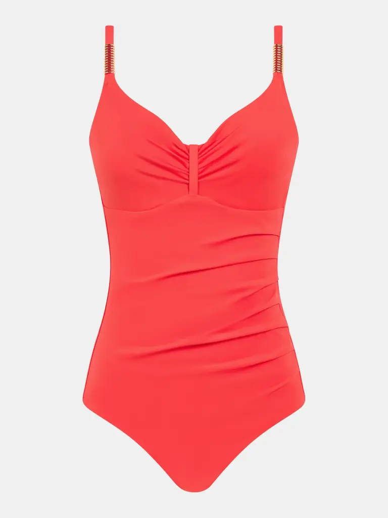 Maillot armaturé enveloppant CHANTELLE "Icon" C16VR0 - Corail Vif C81