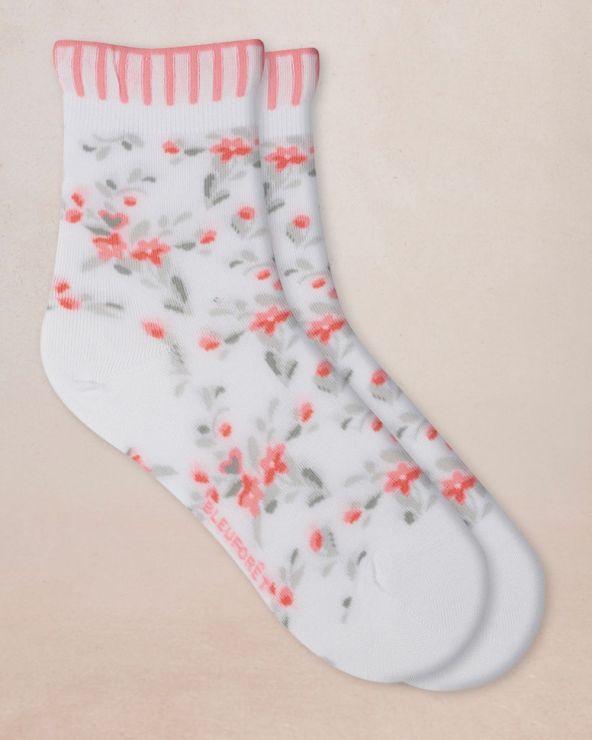 Chaussettes Dame BLEU FORET "Fil d'Ecosse Liberty Amiral" FBU6600 - Blanc